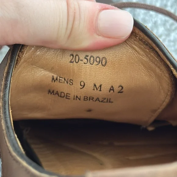 Johnston & Murphy Brown Leather Men's Dress Shoes - Size 9 - Picture 7 of 7